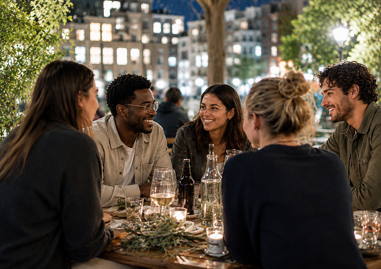 Tribe Academy cohort members connecting at a social event